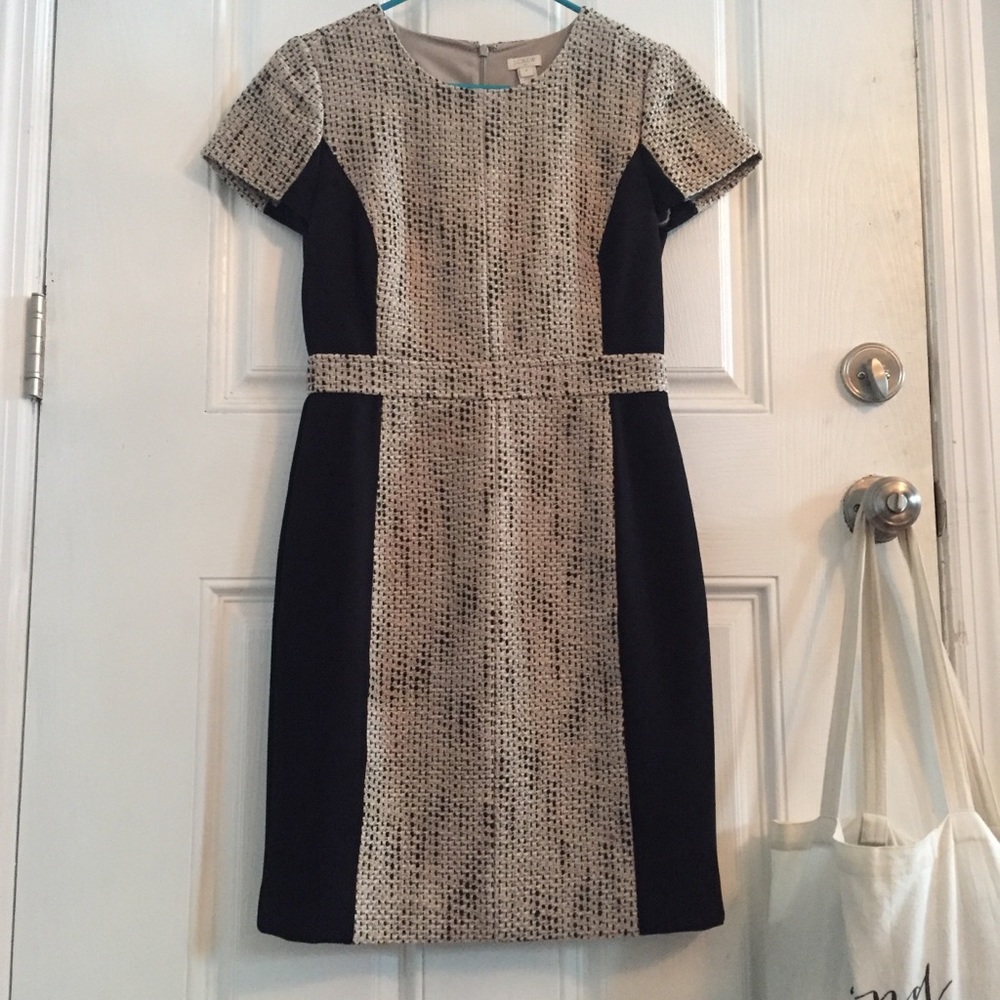 JCrew Tweed/stretch scuba dress